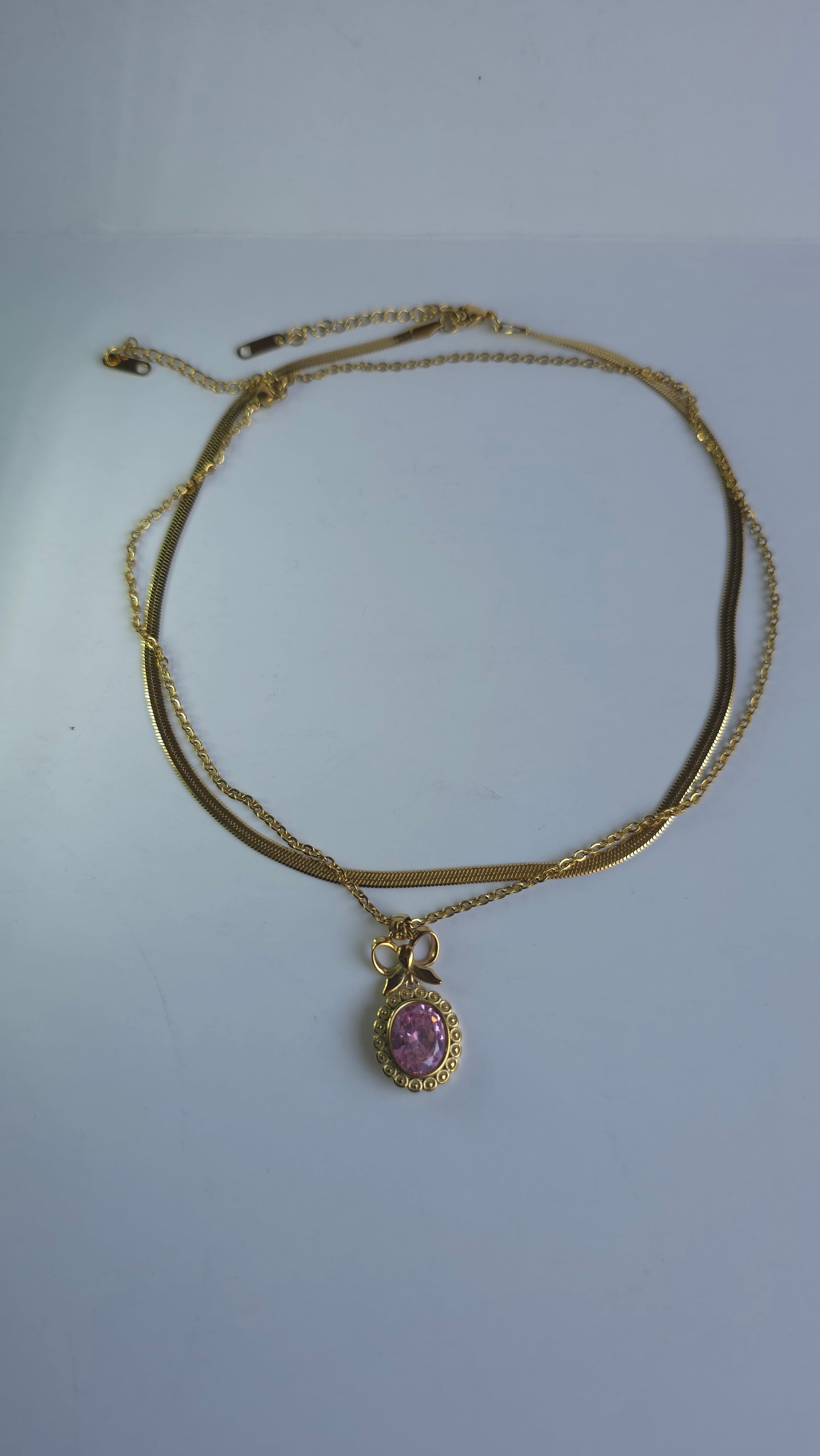 Collar de circonita con corte ovalado