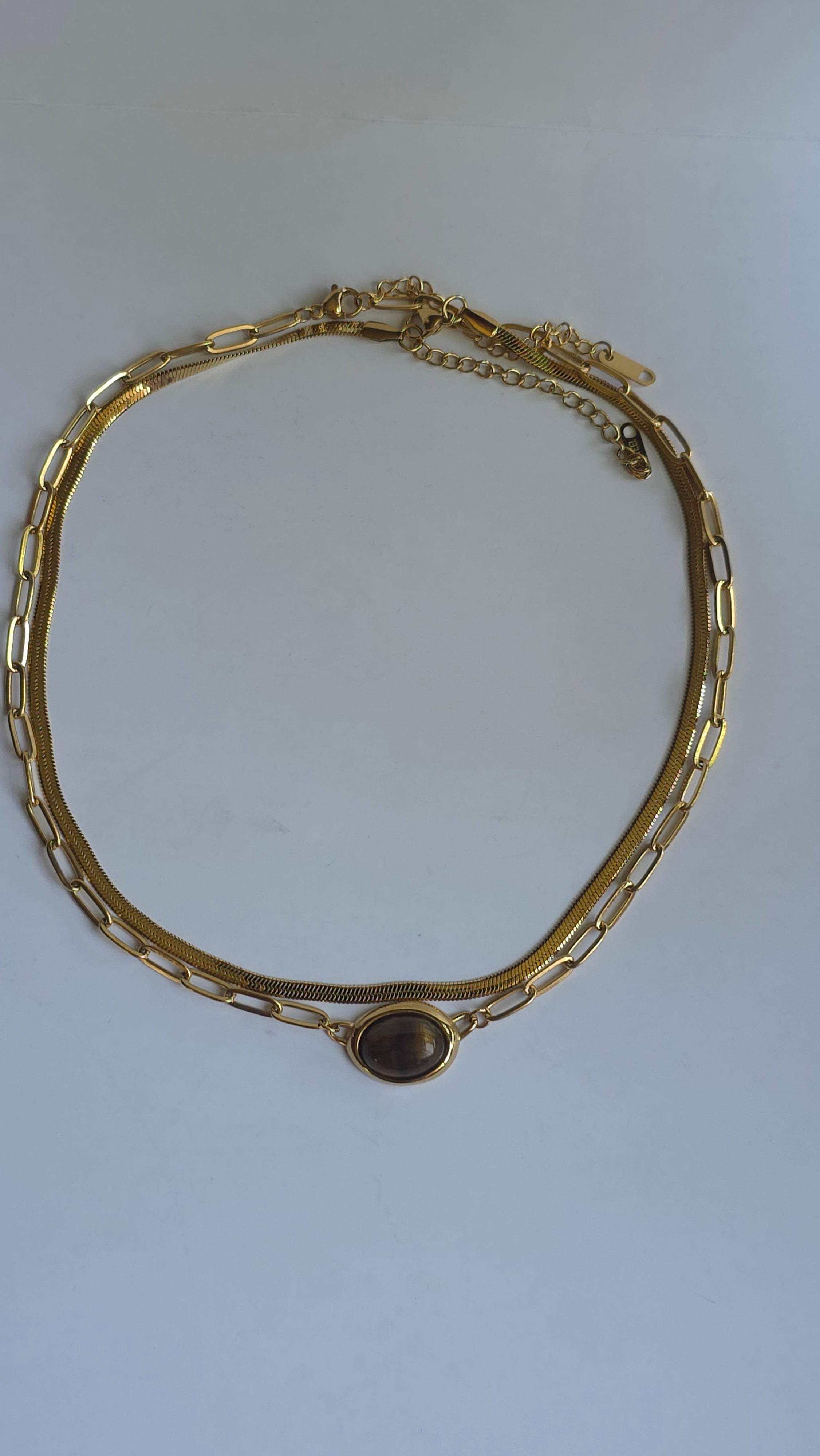 Conjunto Collar piedra roja