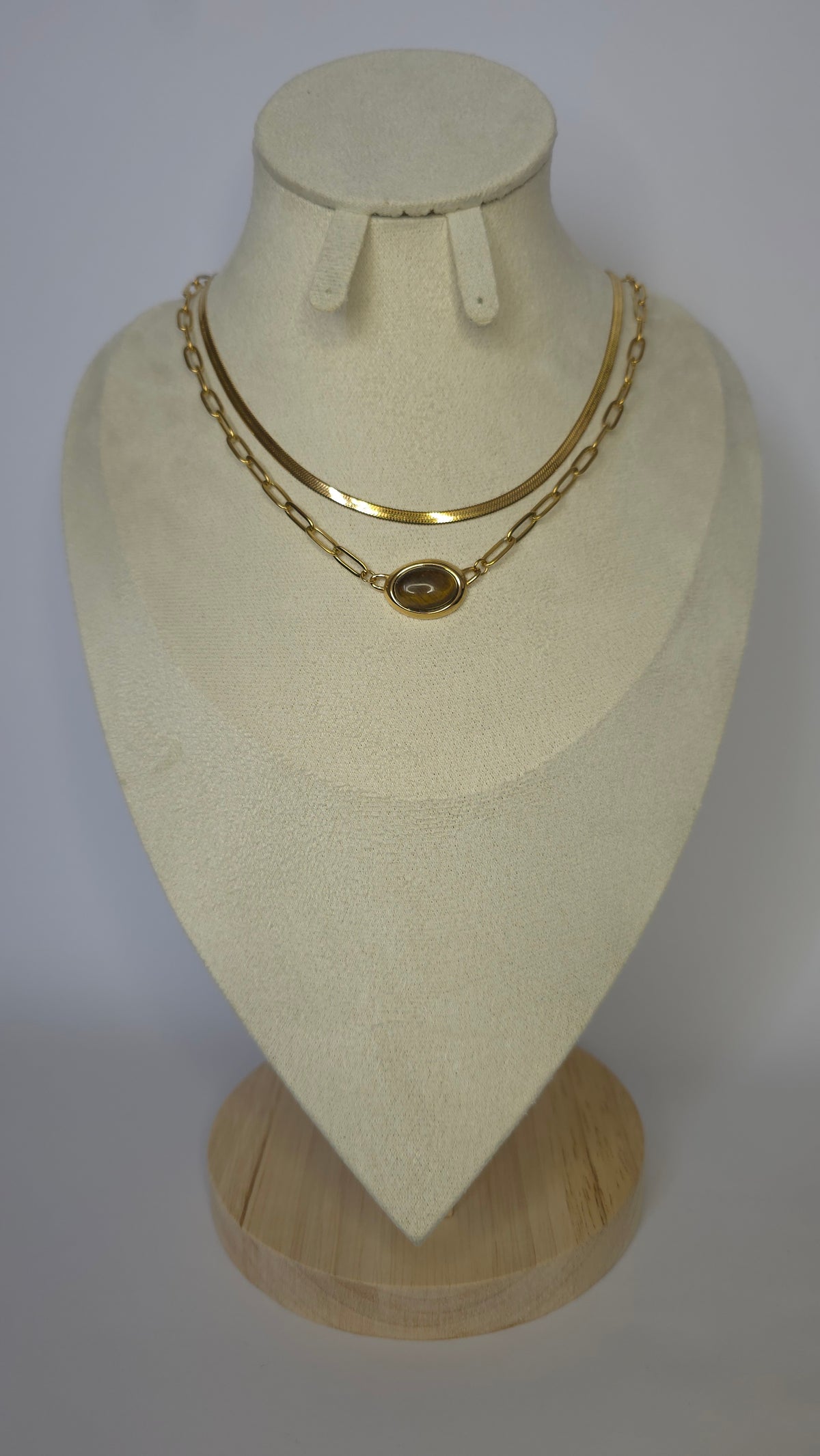 Conjunto piedra Roja con anillo ovalado