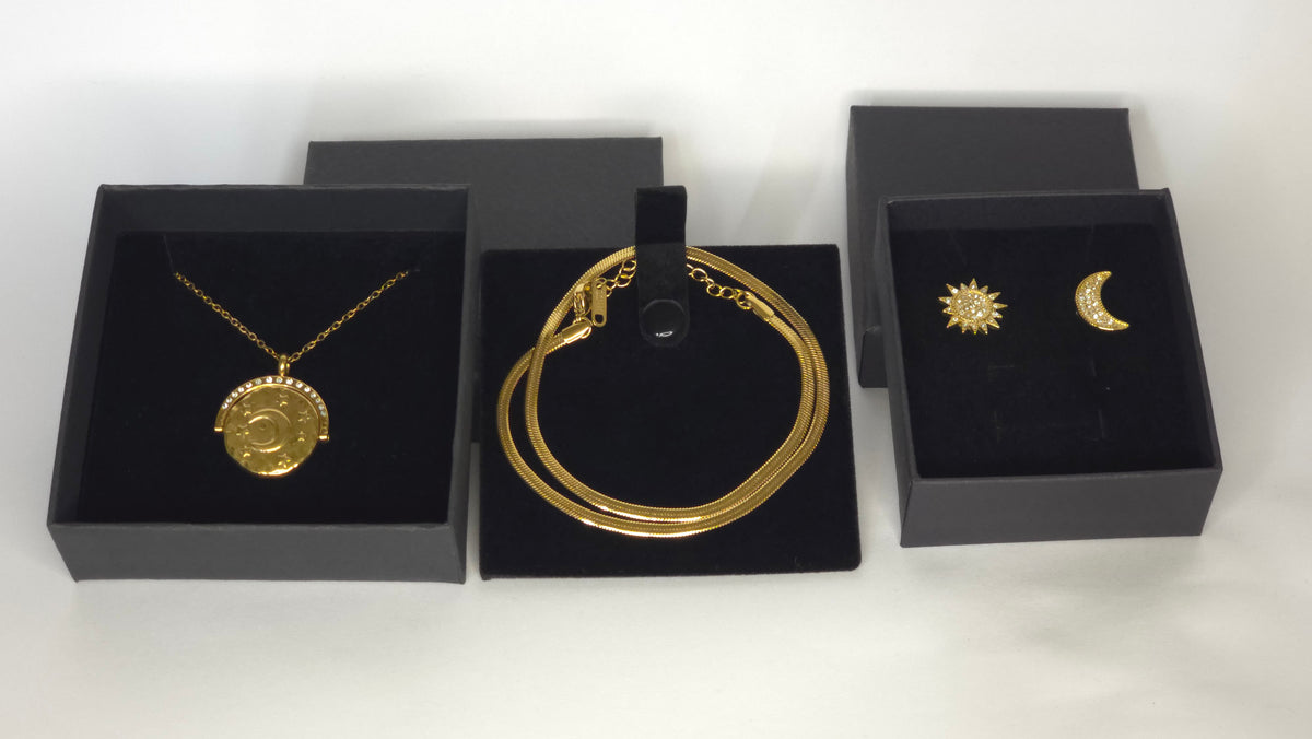 Conjunto collar y aros Sol & Luna