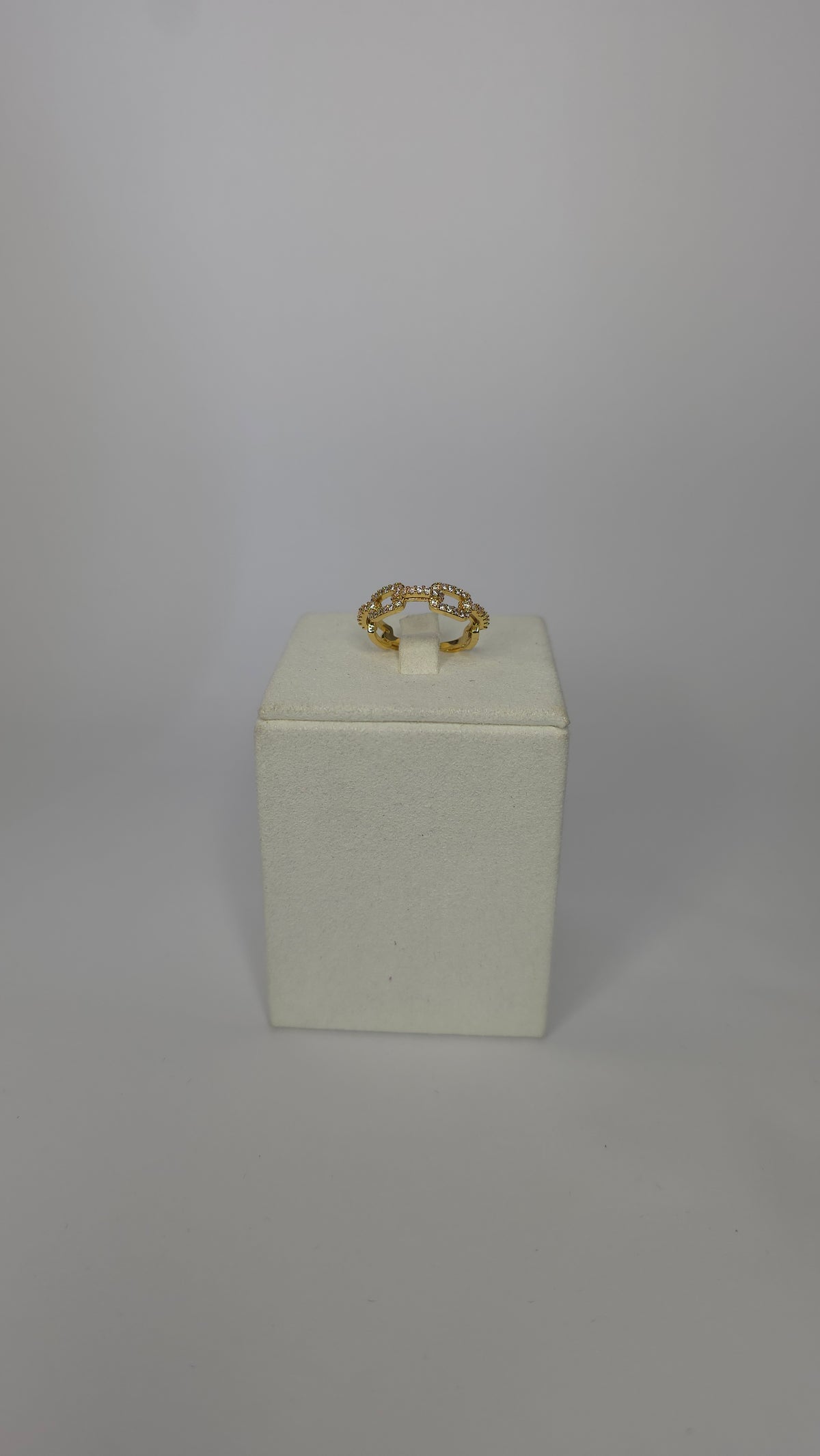 Conjunto Collar con forma de Y con aros y anillos con incrustaciones