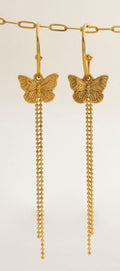 Aros colgantes mariposa