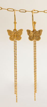 Aros colgantes mariposa
