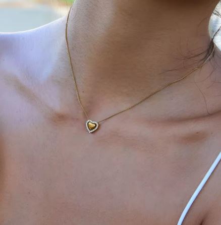 Collar romántico con colgante de corazón