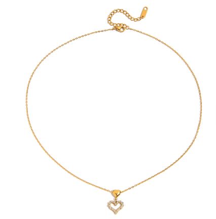 Collar romántico con colgante de corazón