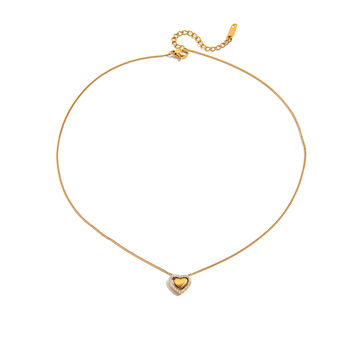 Collar romántico con colgante de corazón