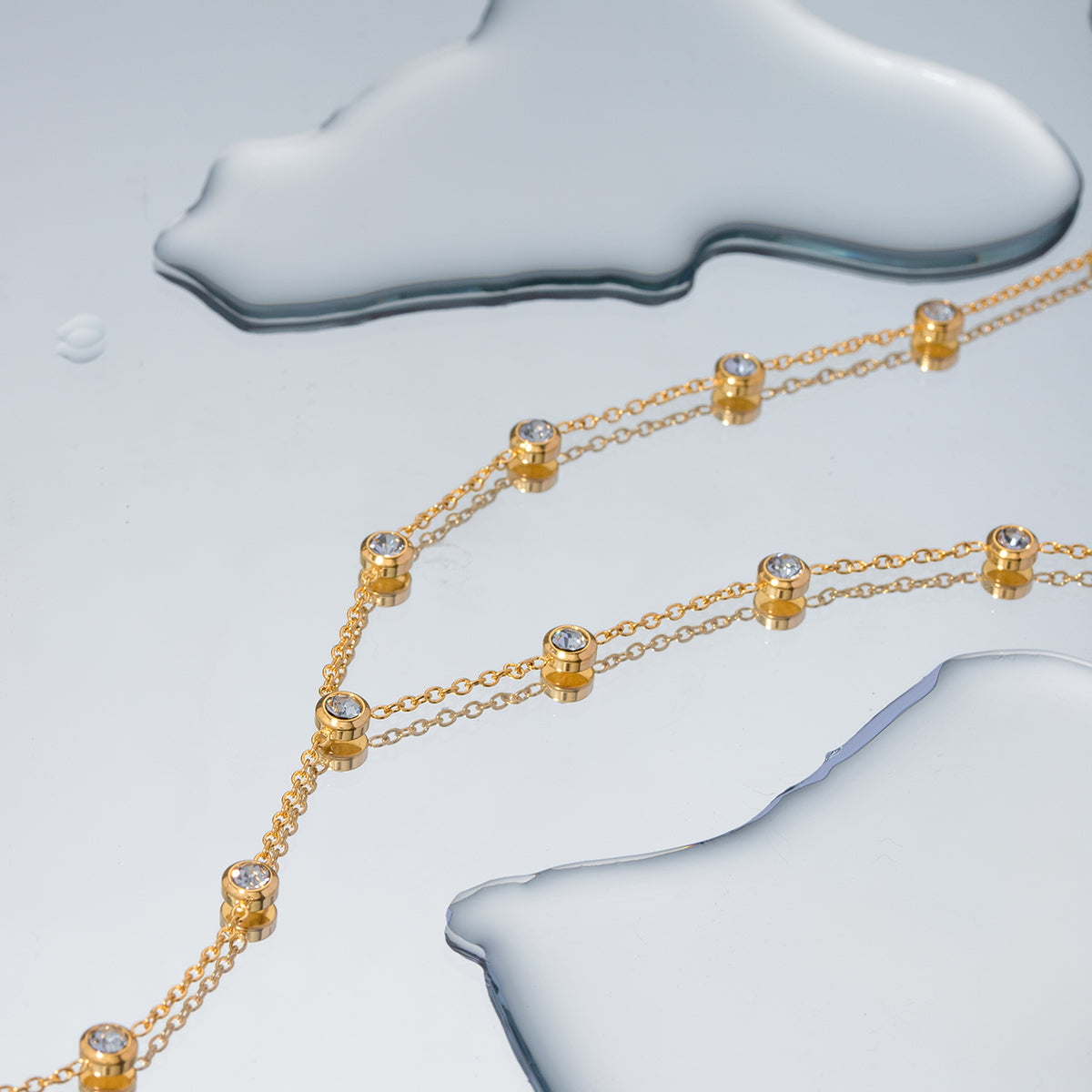 Collar de cadena larga en forma de Y