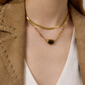 Conjunto Collar piedra roja