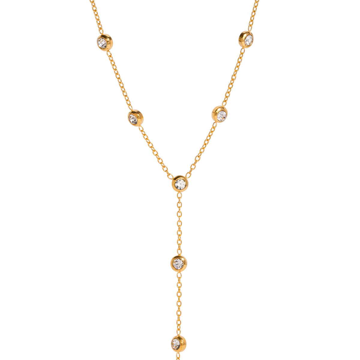 Collar de cadena larga en forma de Y