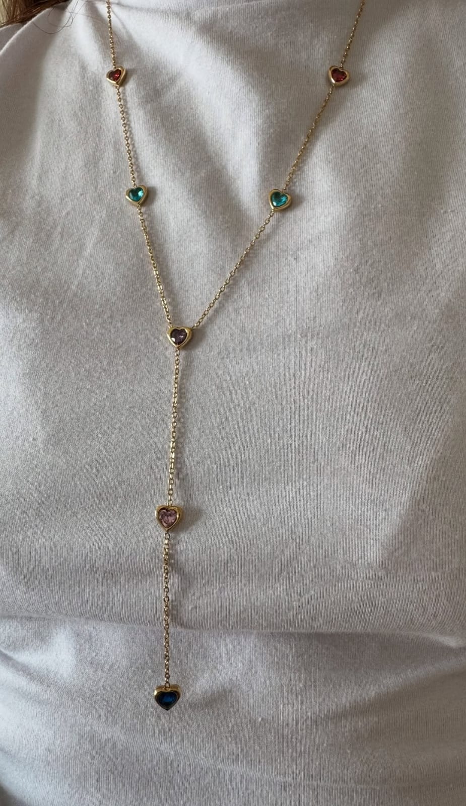 Collar circonitas de corazón