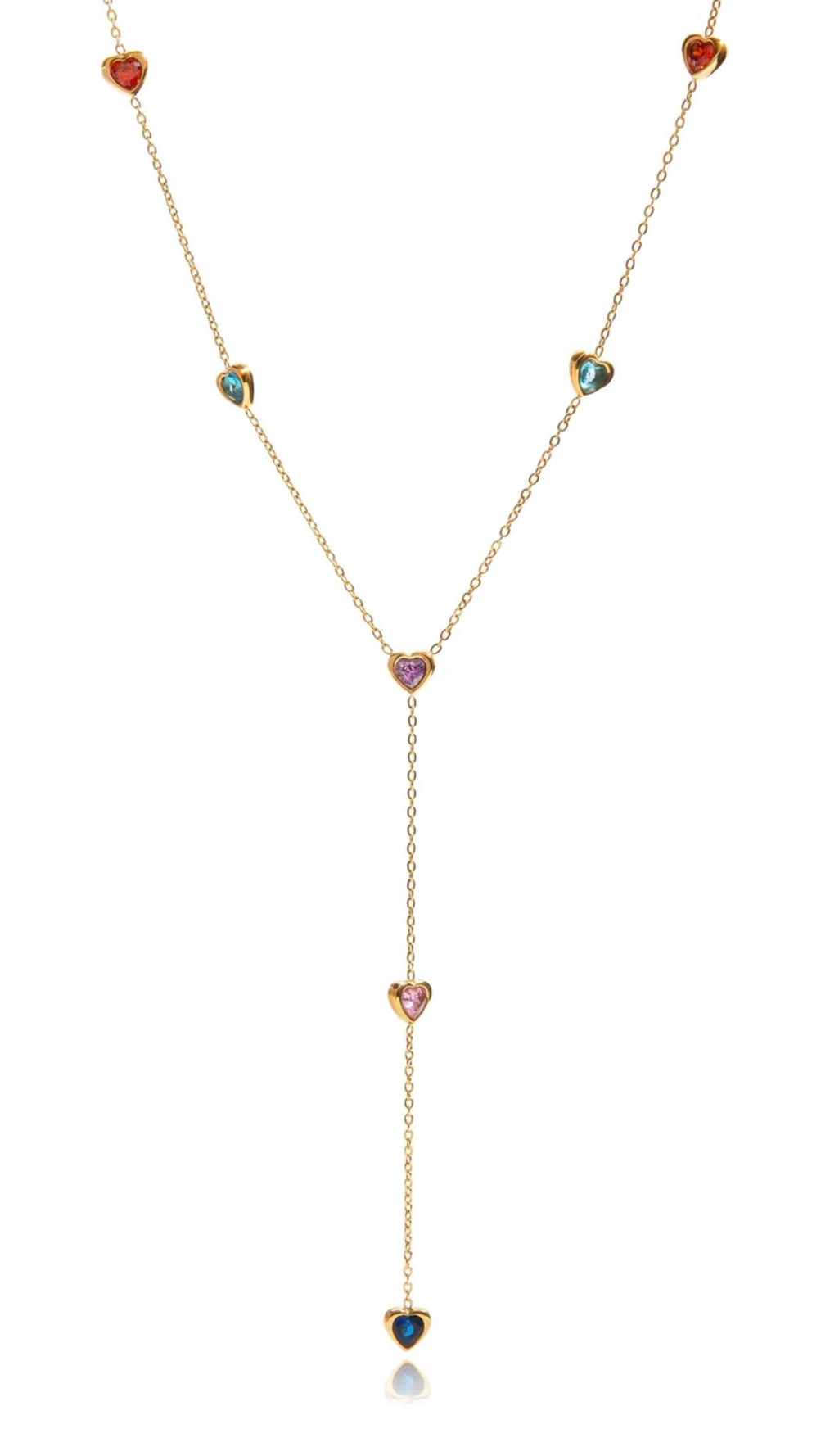 Collar circonitas de corazón