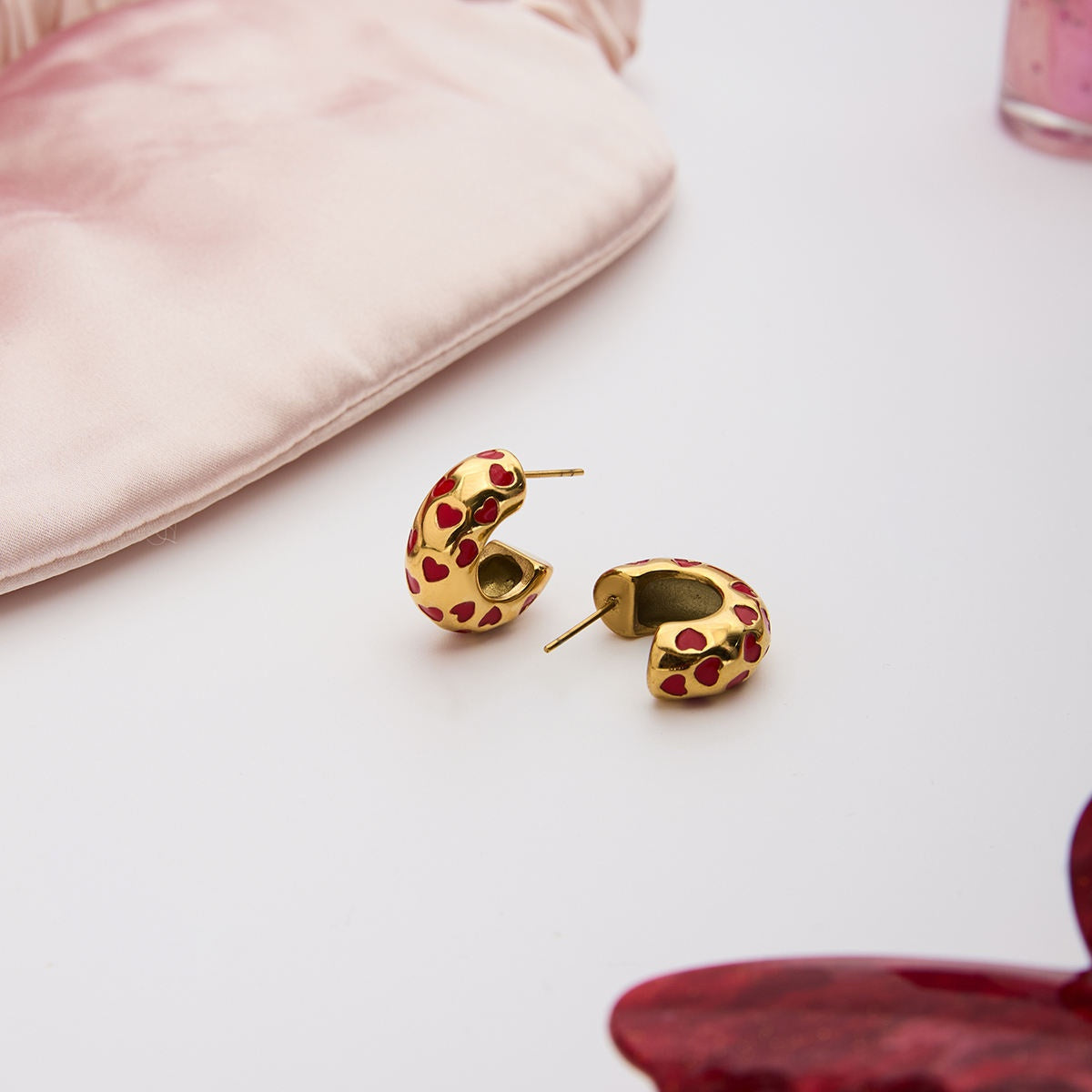 Aros con detalle de corazón