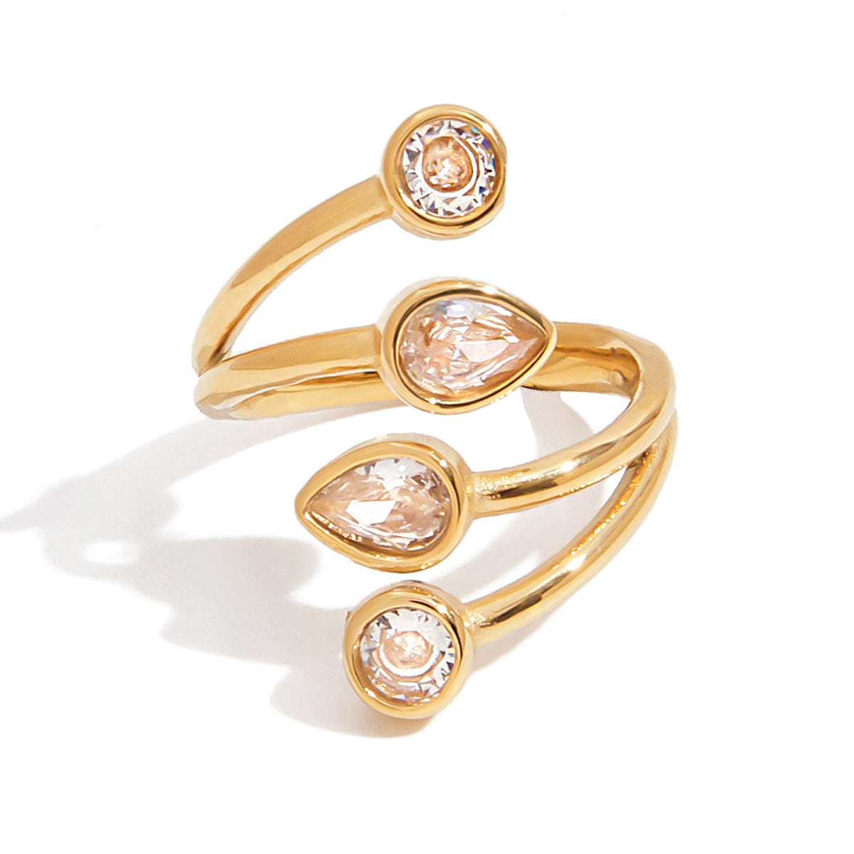 Anillo Apilable con circonita